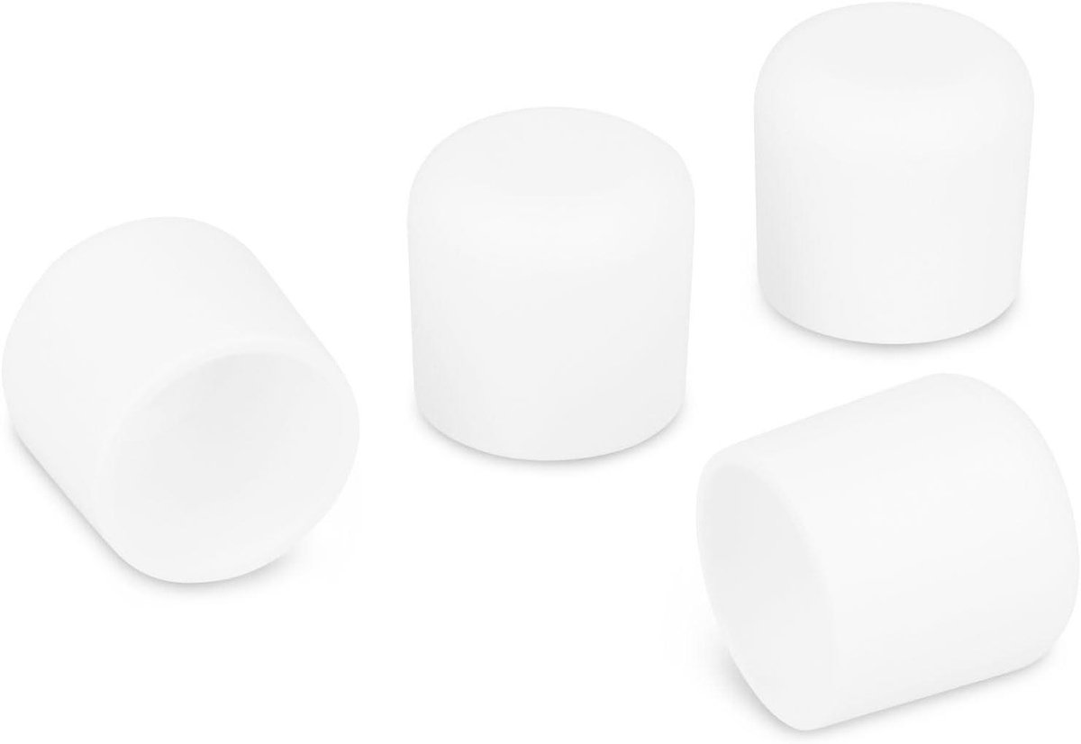 Stoeldop Rond - Voetdoppen Buis - Meubels Beschermen - Precisie Pasvorm - 19 mm - Wit