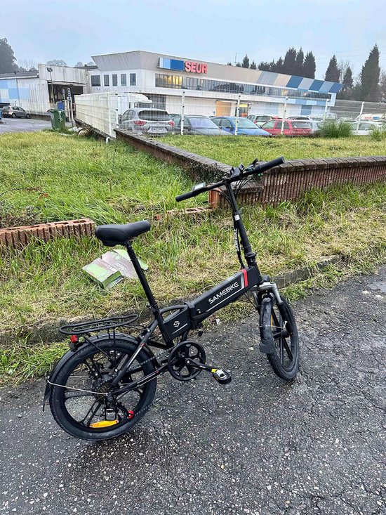 Samebike 20LVXD30 Elektrische Fiets - 250W Motor - 48V 10.4Ah Uitneembare Accu - 20" All-Terrain Banden - 7 Versnellingen - Opvouwbaar - Max 25 km/h - LED Verlichting - Zwart van Merkloos — afbeelding 2