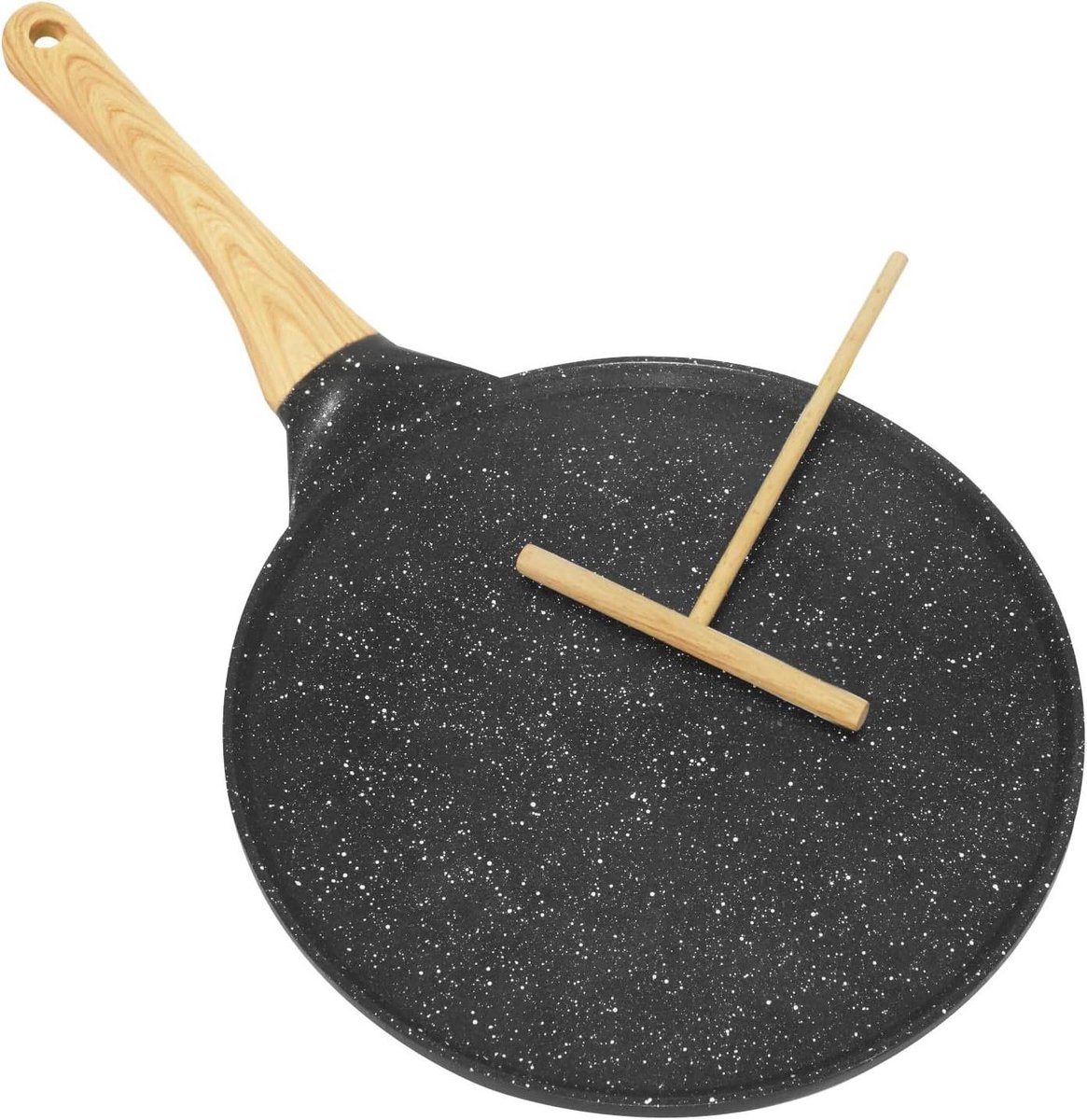 Koekenpan - Pannenkoekenpan - Ontbijt Maken - Antiaanbaklaag - N.v.t. - Zwart