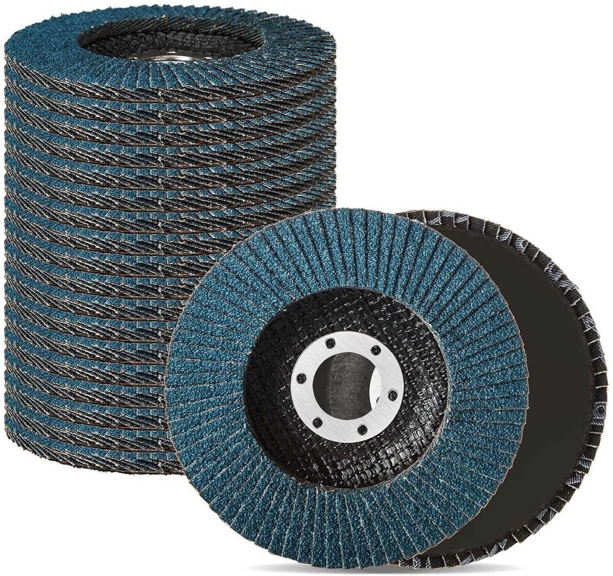 Allecto - Slijpschijven - 20 stuks - Hoogwaardige schuurdiscs - 115 mm - Voor metaal, hout, en roest - Grit 80 - Geschikt voor haakse slijper