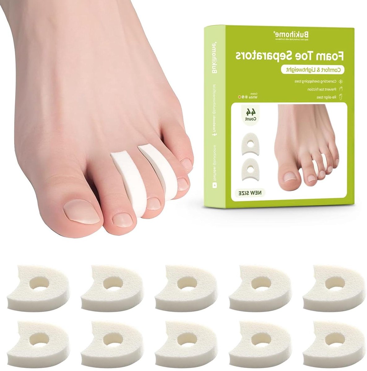Teenscheiders Schuimrubber - Teenspreiders Schoen - Dagelijks Comfort - Zacht Ademend Materiaal - 44 stuks - Niet gespecificeerd
