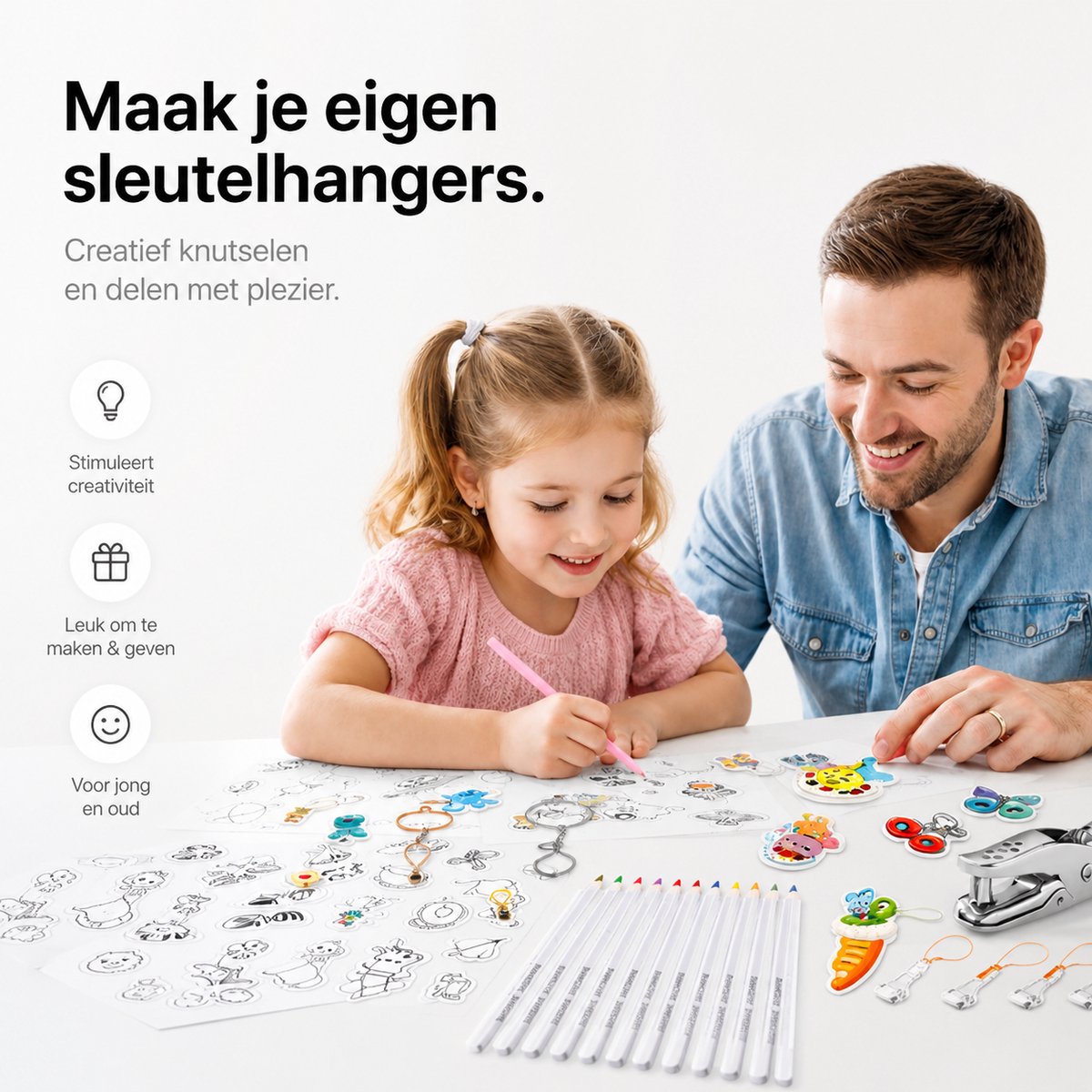 BOTC Krimpfolie set - 164-Delig Krimpie Dinkie Pakket - Krimpfolie Knutselpakketten - Krimpfolie vellen - Knutselen Krimpie Dimpie – Sieraden en sleutelhangers maken — afbeelding 2