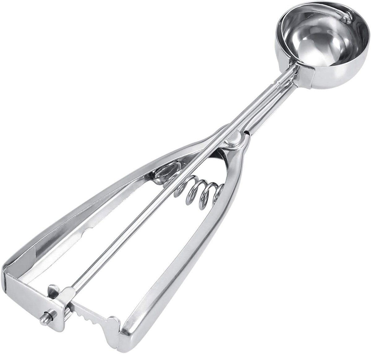 IJslepel met 4 cm Handvat, Perfect voor IJs, Koekjesdeeg en Gebak, RVS, 4 cm Diameter