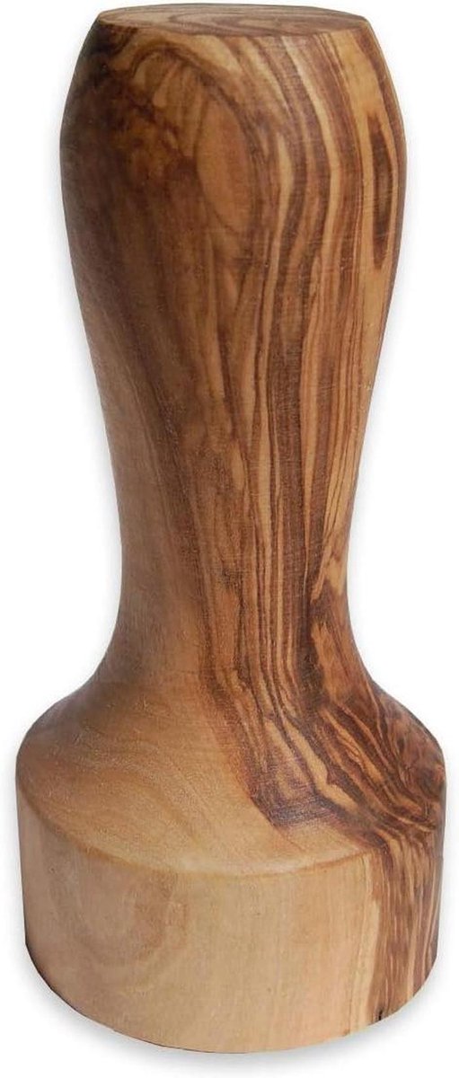 Koffiestamper - Tamper - Espresso Bereiden - Uniek Olijfhouten Design - 50 mm - Houtkleur