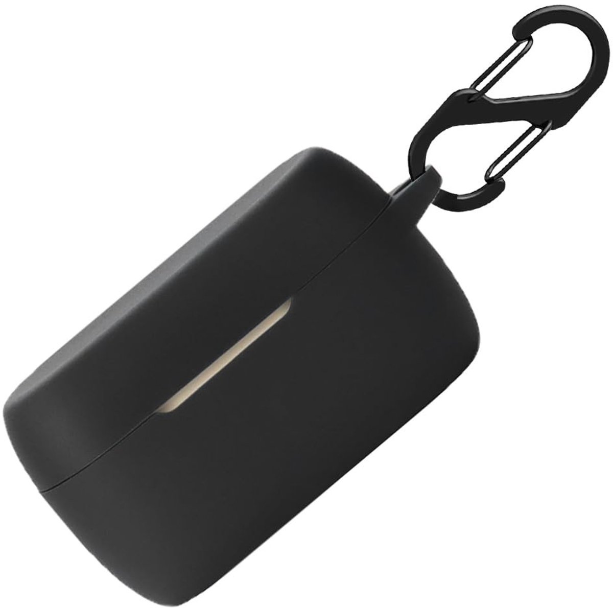 Allecto - Siliconen Case - Beschermhoes - Stootvast - Zwart - Sleutelhanger - Geschikt voor Jabra Elite 4 - Premium kwaliteit