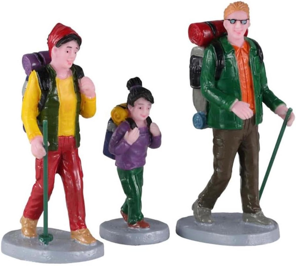 Familie Beeldjes Set - Kerstdecoratie Figuren - Huis Versieren - Schaal 1:12 - Small - Multicolor
