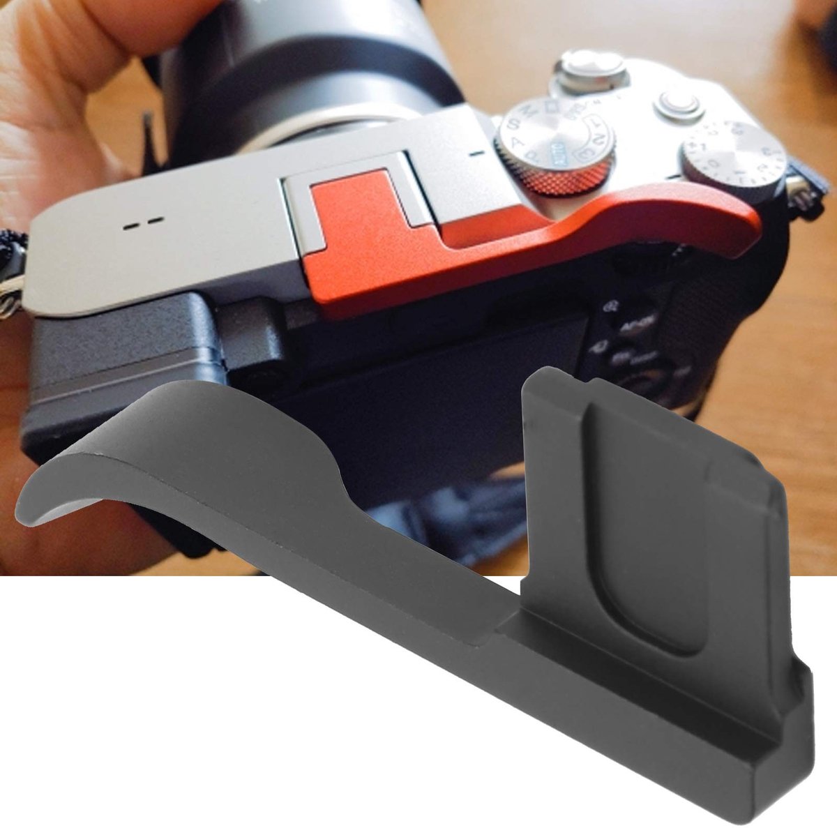 Allecto - Thumb Up Grip - Handgreep voor camera - Duimsteun - Lichtgewicht - Aluminium Flitsschoen - Comfortabel vasthouden - Geschikt voor A7C