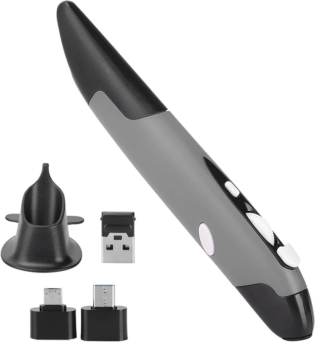 Pen Muis - Stylus Muis Verticale Muis - Computer Navigatie - Ergonomisch Ontwerp - 10 meter bereik - Rood
