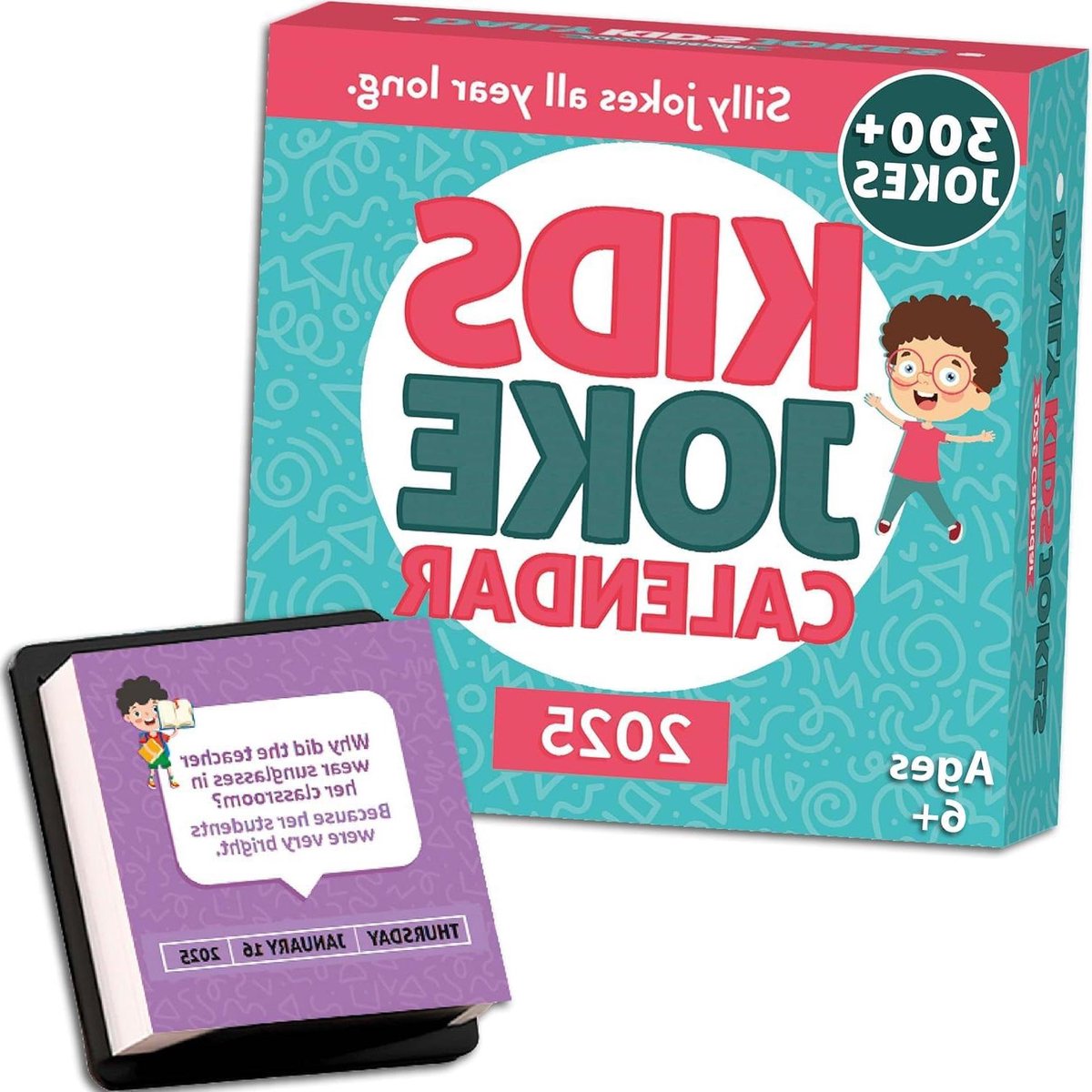 Kindergrappen Kalender - Humor Kalender Kinderen - Dagelijks Plezier - Educatieve Weetjes - 20 x 25 cm - Multicolor