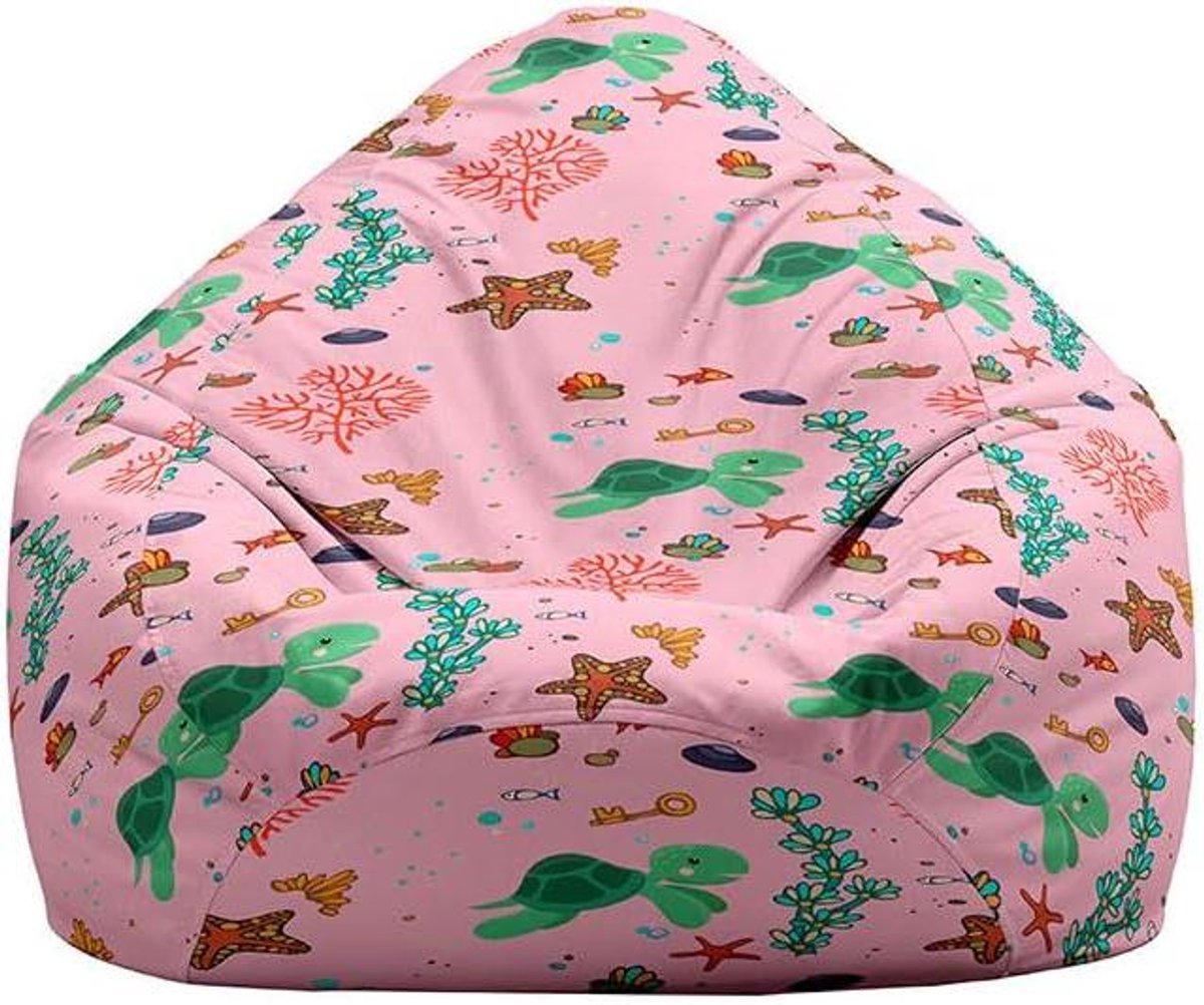 Zitzak Stoelhoes - Zitzakhoes Opberghoes - Speelgoed Opbergen - Machinewasbaar - 80 x 90 cm - Roze