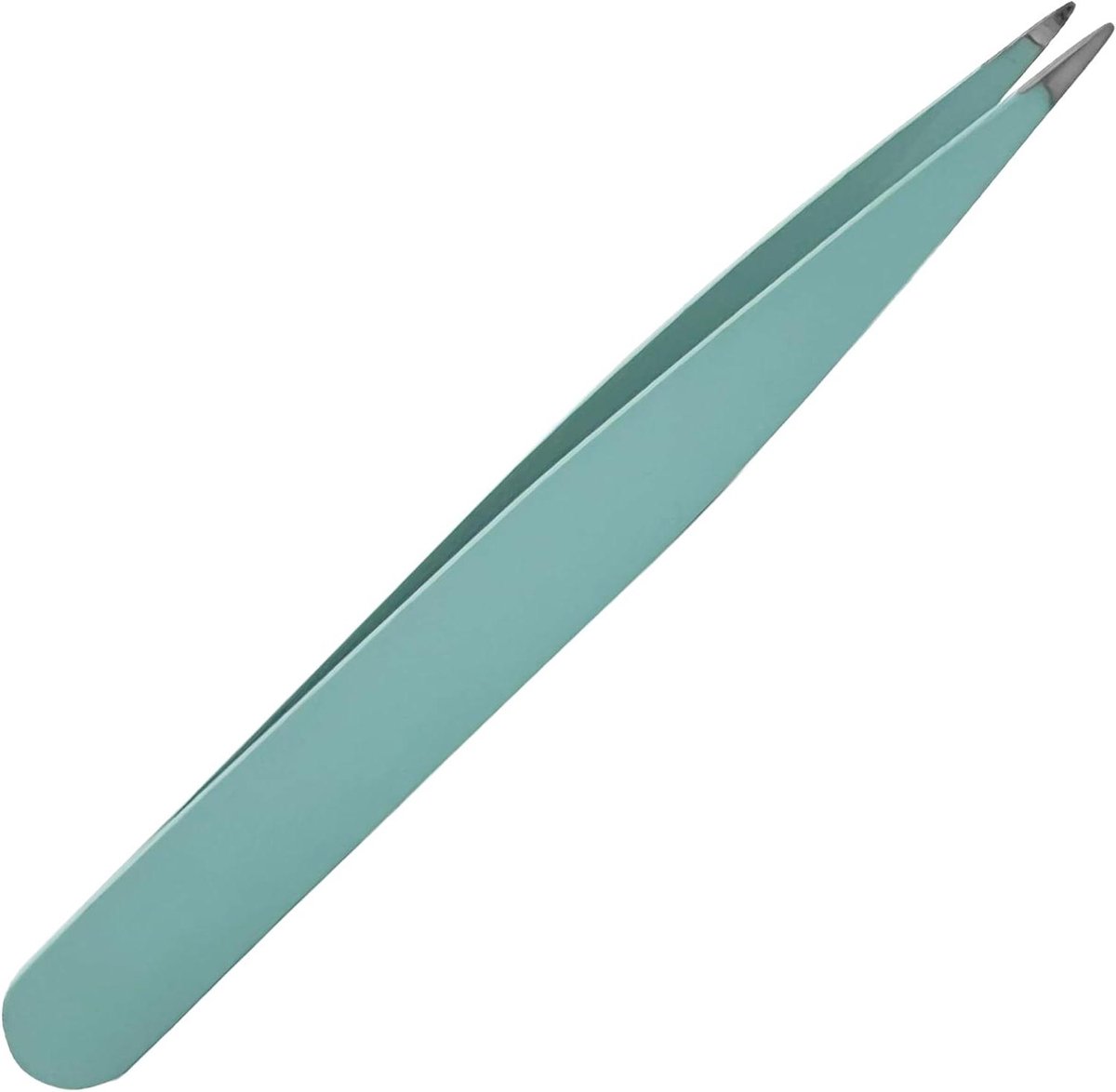 Epileerpincet - Pincet wenkbrauwen - Haren verwijderen - Afgeschuinde punt - Roestvrij staal - Blauw