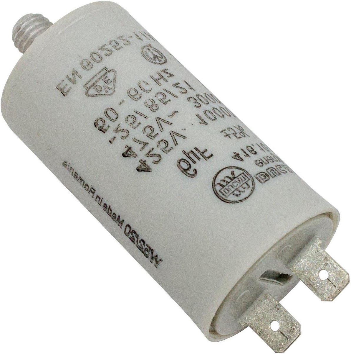 Startcondensator Motor - Motorcondensator Condensator - Motoren Starten - Kunststof Behuizing - 6µF 400V 30x56mm - Zwart