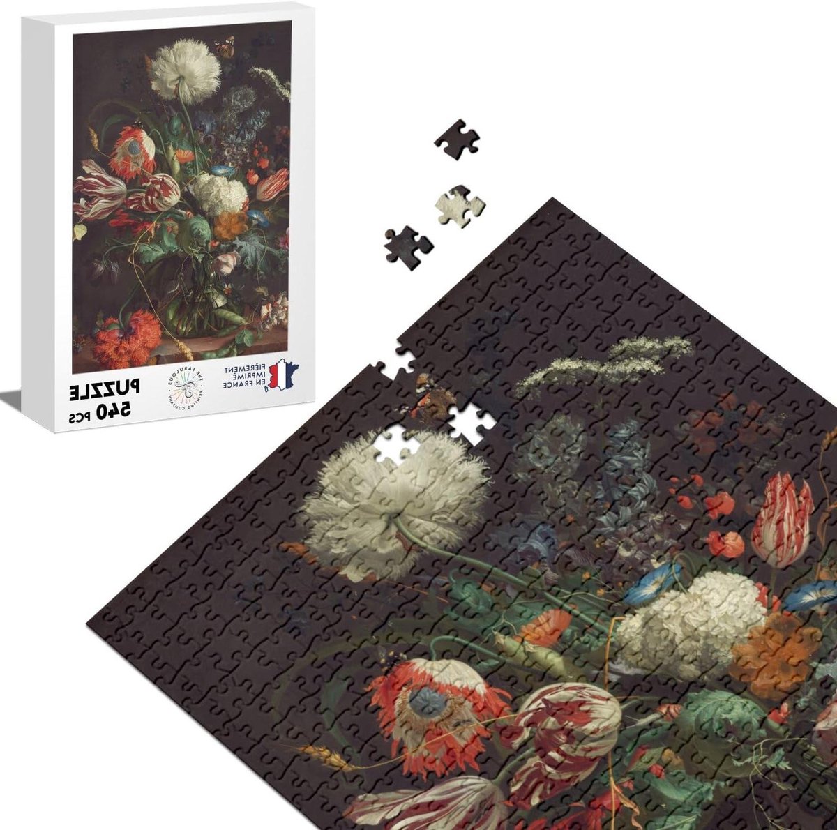 Klassieke Puzzel - Legpuzzel Stilleven - Ontspannen Hobby - Gedrukt in Frankrijk - 540 Stukjes - Bloemen
