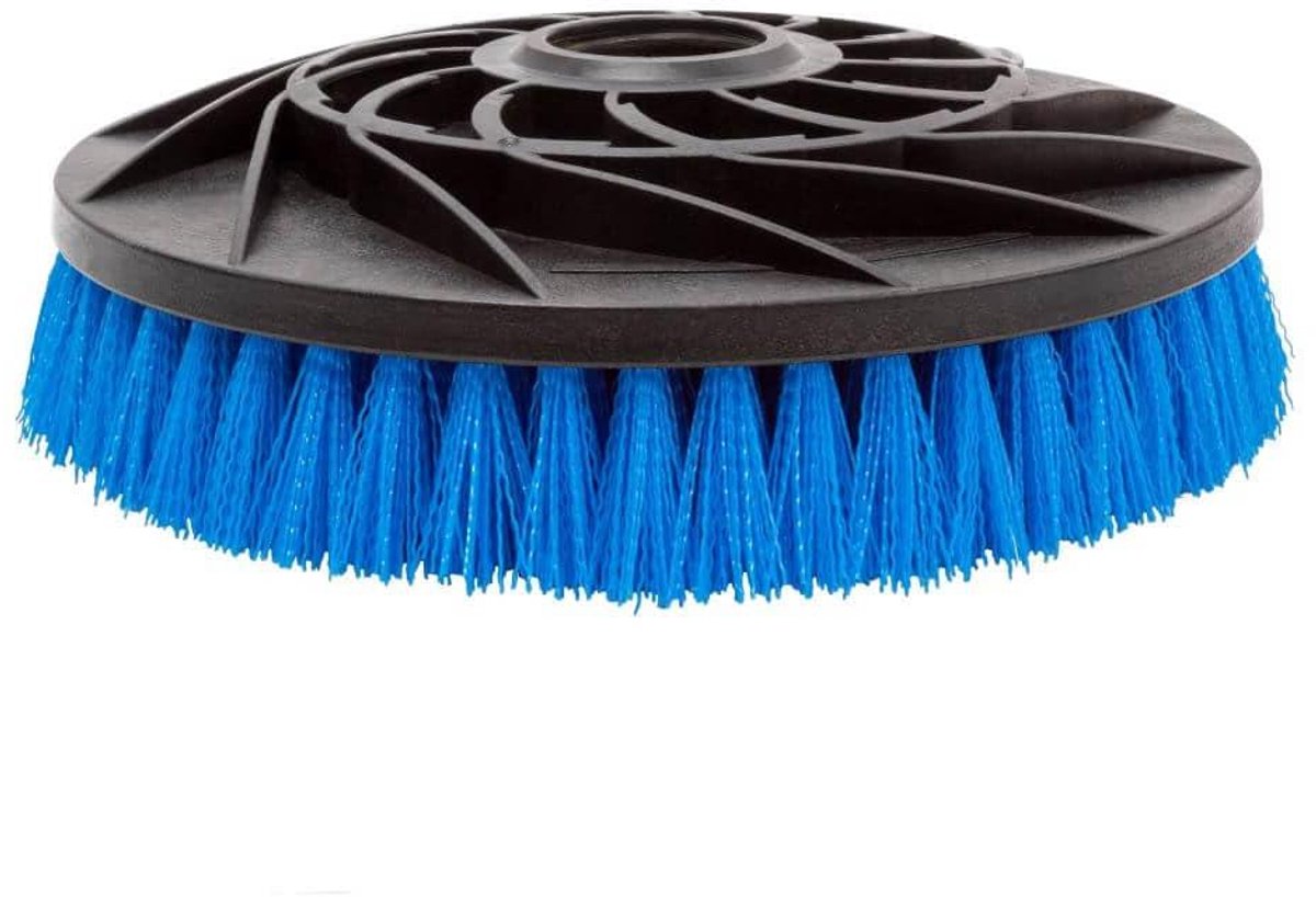 Medium Borstel - Dubbele Borstel - Allround Reiniging - Hoge Borstelharen - 1 Stuk - Blauw