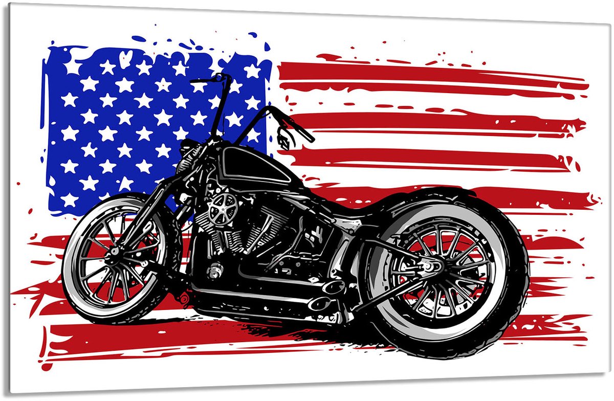 TMK ArtDeko - Serie - Glazen Beschermplaat - 80x52 cm - Motocykl