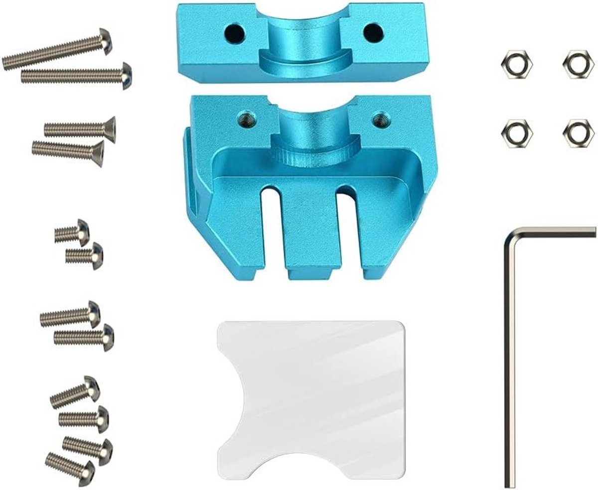 Metalen Montageplaat - Hotend Adapter - 3D Printen - Volledig Aluminium - 10.2 cm - Blauw