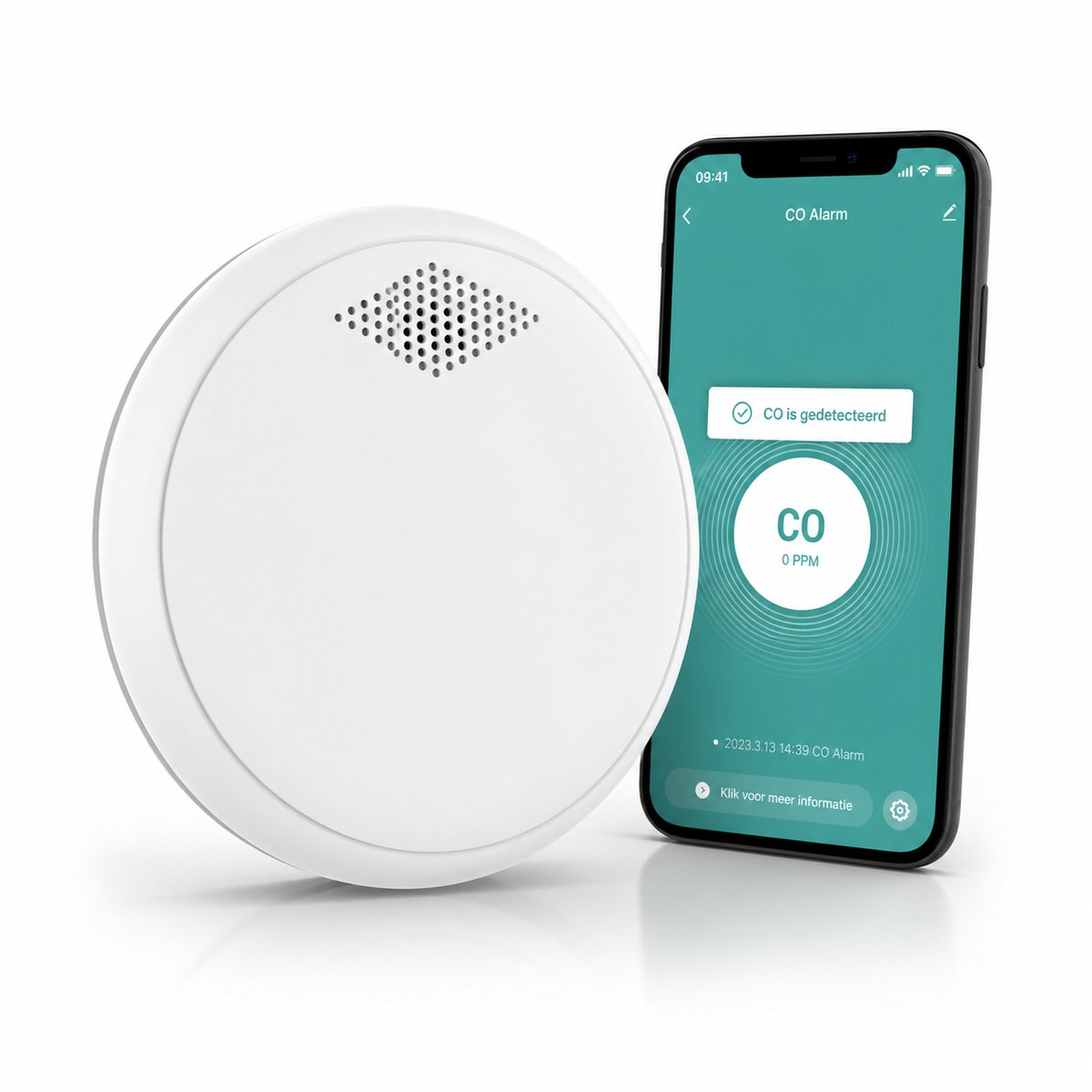 Evy24 Smart Combimelder WiFi - Rookmelder en Koolmonoxidemelder - 10 Jaar Batterij - Slimme Rookmelder met SmartLife App - Brandmelder