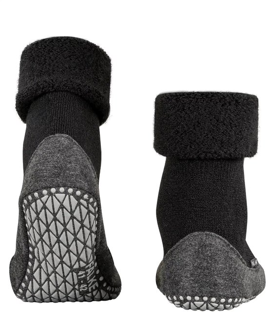 FALKE Cosyshoe Noppen op de zool wol huissokken heren blauw - maat 37-38