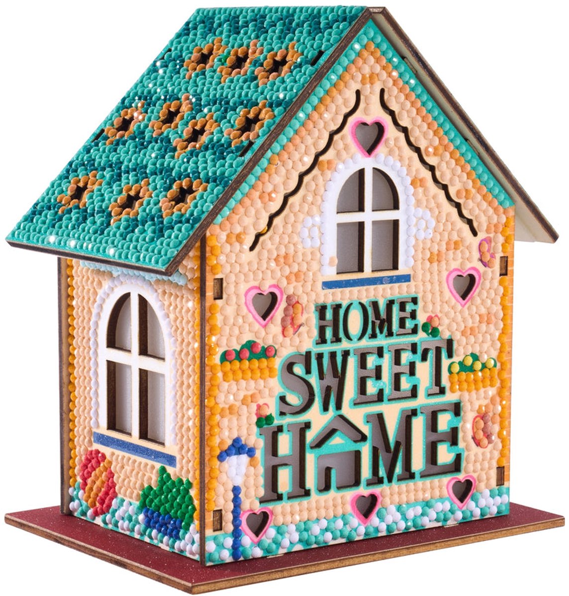 DIY Diamond Painting Huisje - Houten Bouwpakket - Home Sweet Home - Hobbypakket - Vaderdag