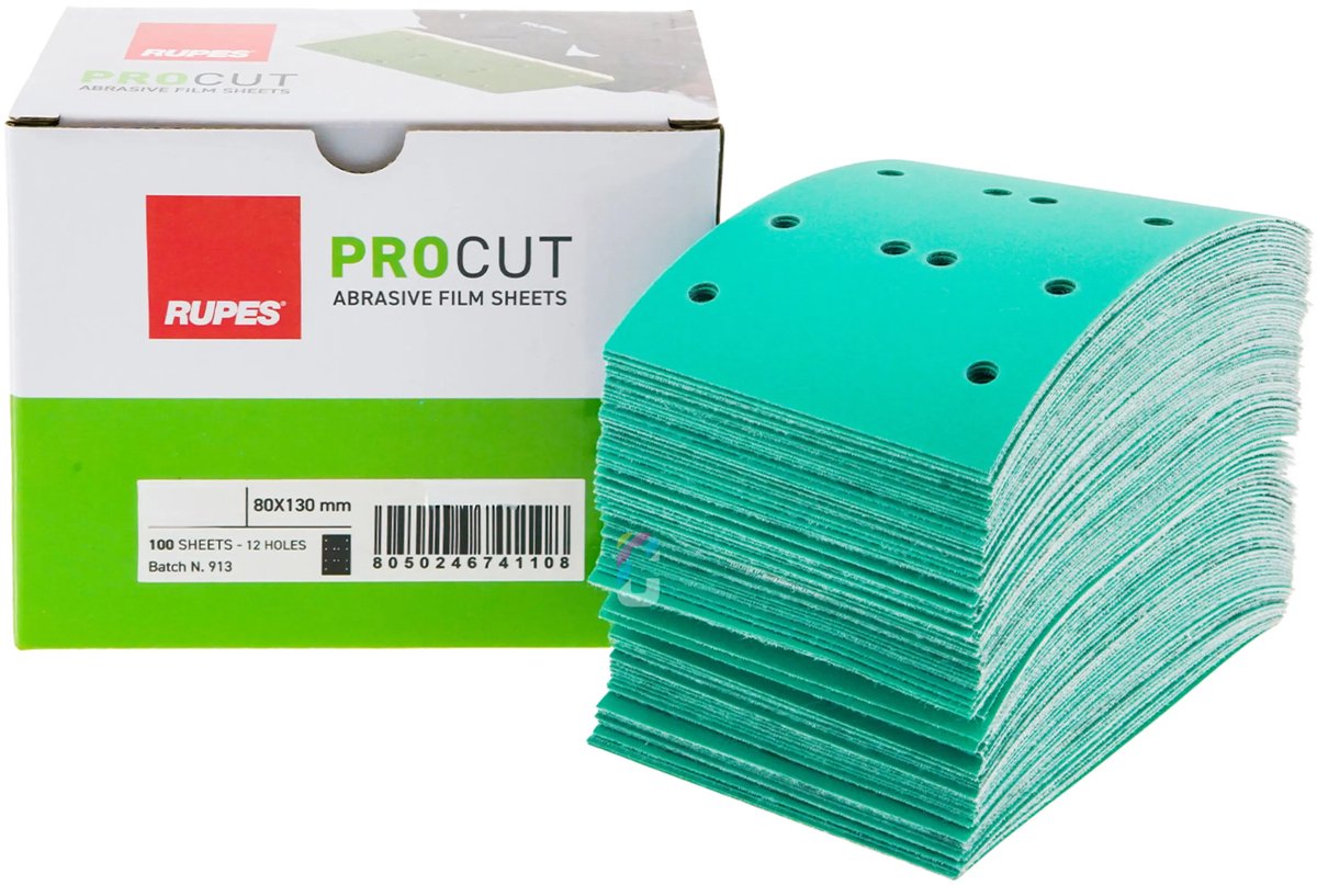 RUPES ProCut 80x130mm - 12 holes P320 - 100 pieces