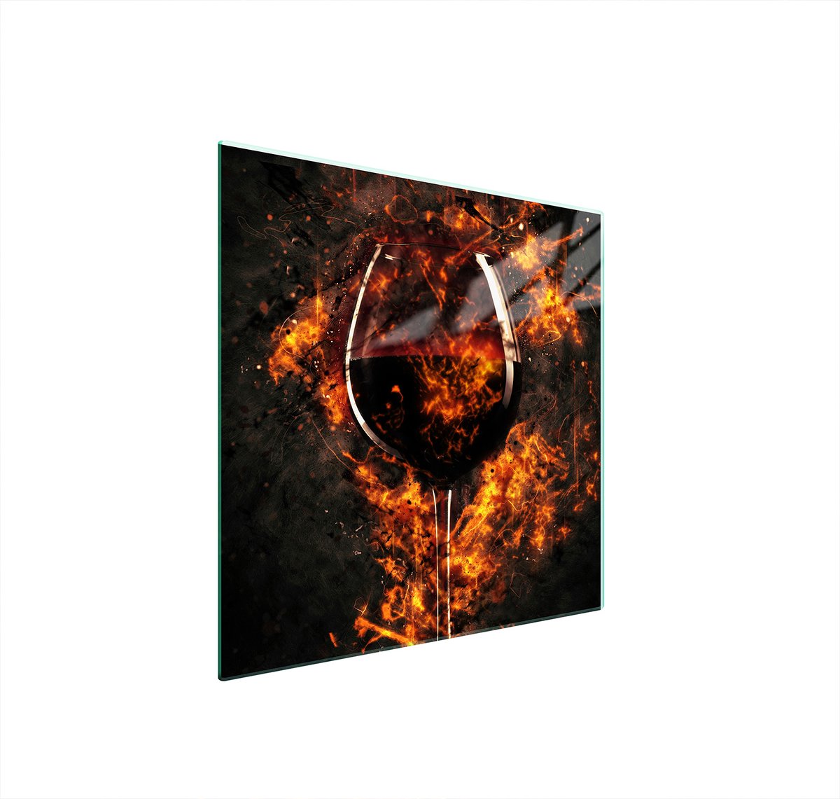 TMK ArtDeko - Snijplank - Glas - 50x52 cm - Wijnmotief