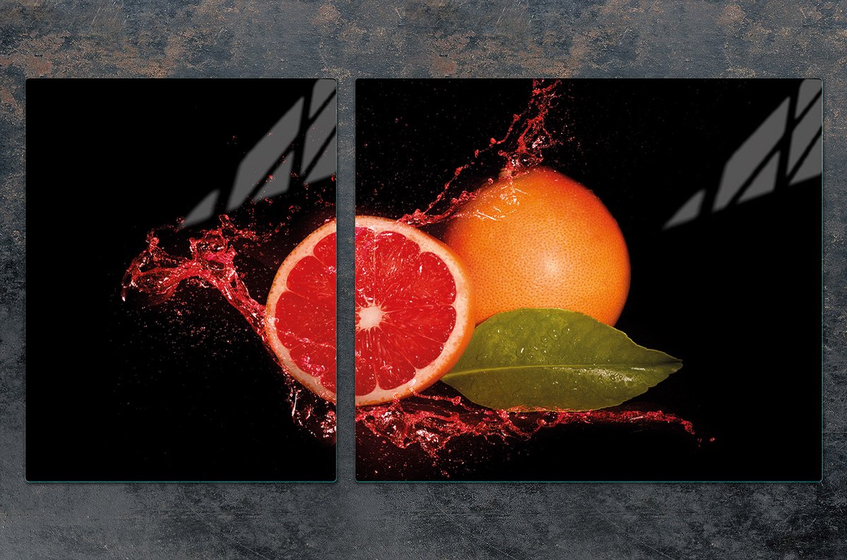 TMK ArtDeko - Snijplank - Glas - 100x52 cm - Grejpfruut