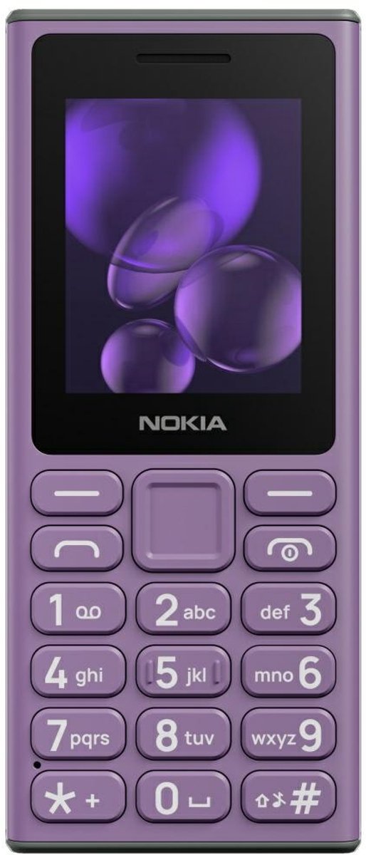 Nokia 105 Serie - Mobiele Telefoon - Intuïtief Toetsenbord - Dual SIM - Fioletowy