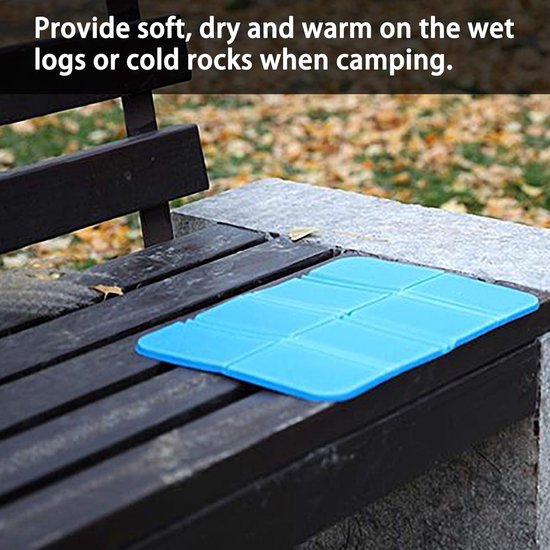 Set van 4 zitkussens - Kampeermatjes - Vochtbestendige buitenmatten - Opvouwbare zitmatjes - Waterdichte schuimmatten - Inclusief opbergtas - Voor wandelen, reizen, bergbeklimmen, kamperen, picknicken, vissen (38 x 28 cm - Meerkleurig) — afbeelding 3