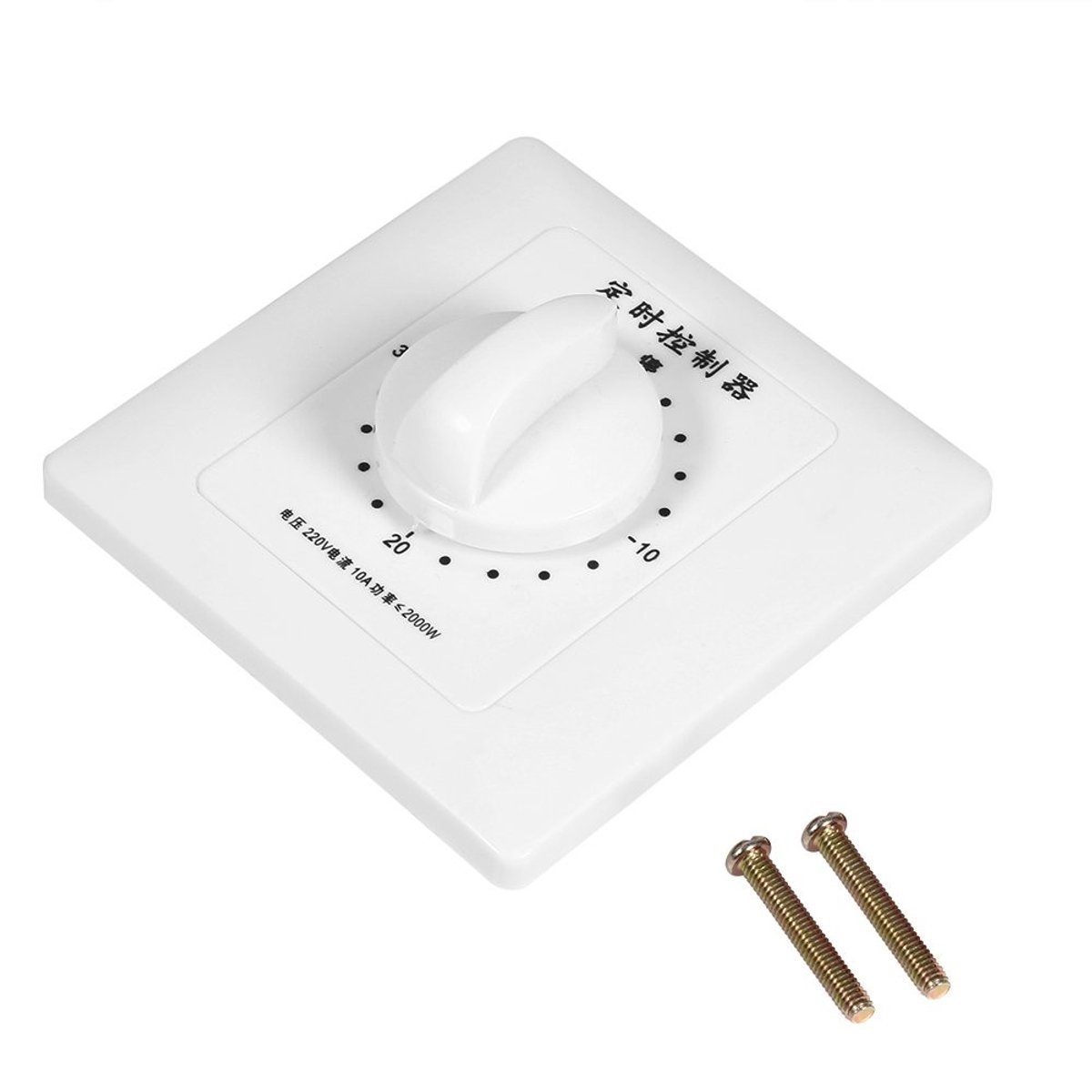 aladdien - Pump Timer - Mechanische Timer - Programmeerbare Countdown - Wit - Timer voor Elektrische Apparaten - 30/60/120 Min - Geschikt voor Thuis...