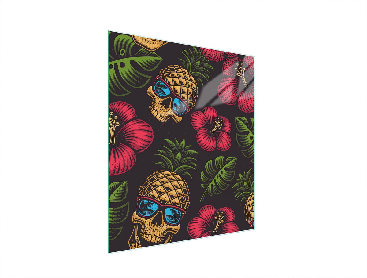 TMK ArtDeko Serie - Glazen Snijplank - 45x52 cm - Ananas - Tempered Glass