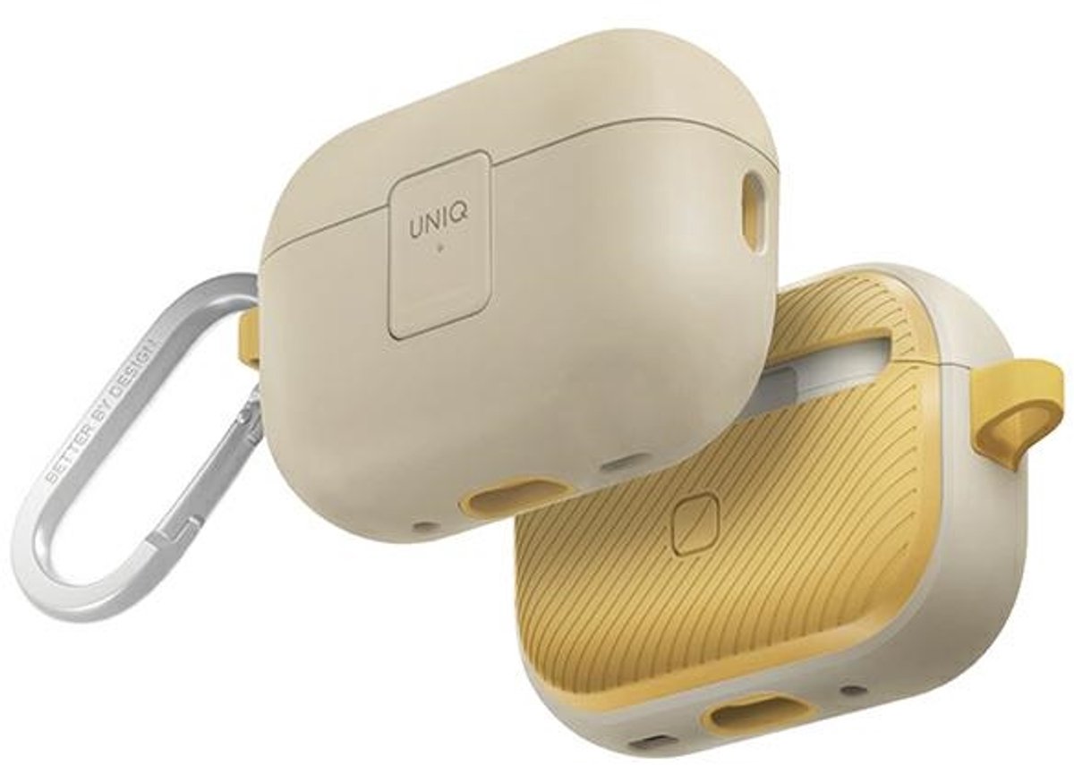UNIQ - Clyde - Lock Case voor AirPods Pro - 2 - (2022/2023) - beige - en - geel
