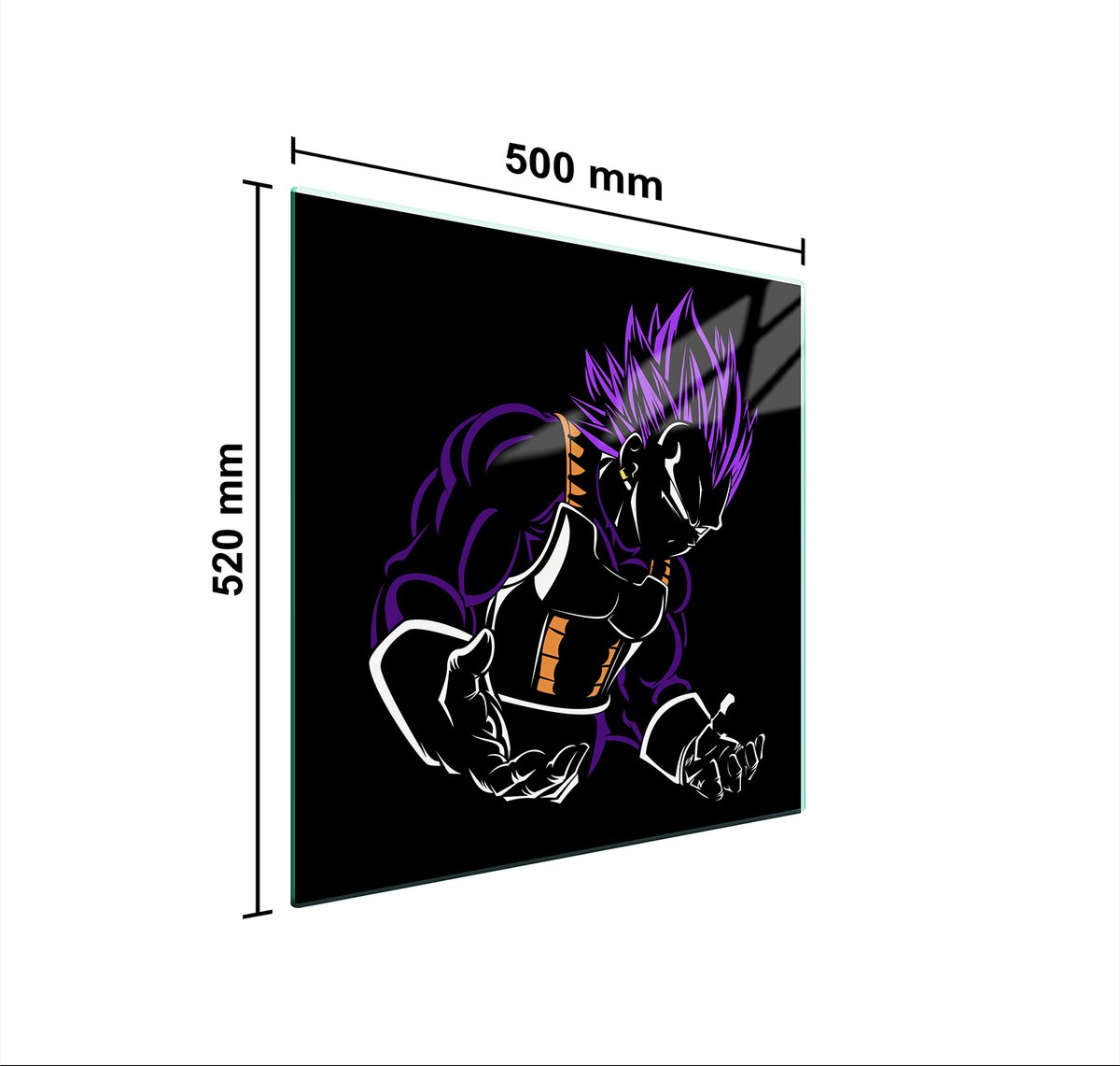 TMK ArtDeko - Glazen Beschermplaat - 50x52 cm - Anime - Snijplank - Spatbescherming