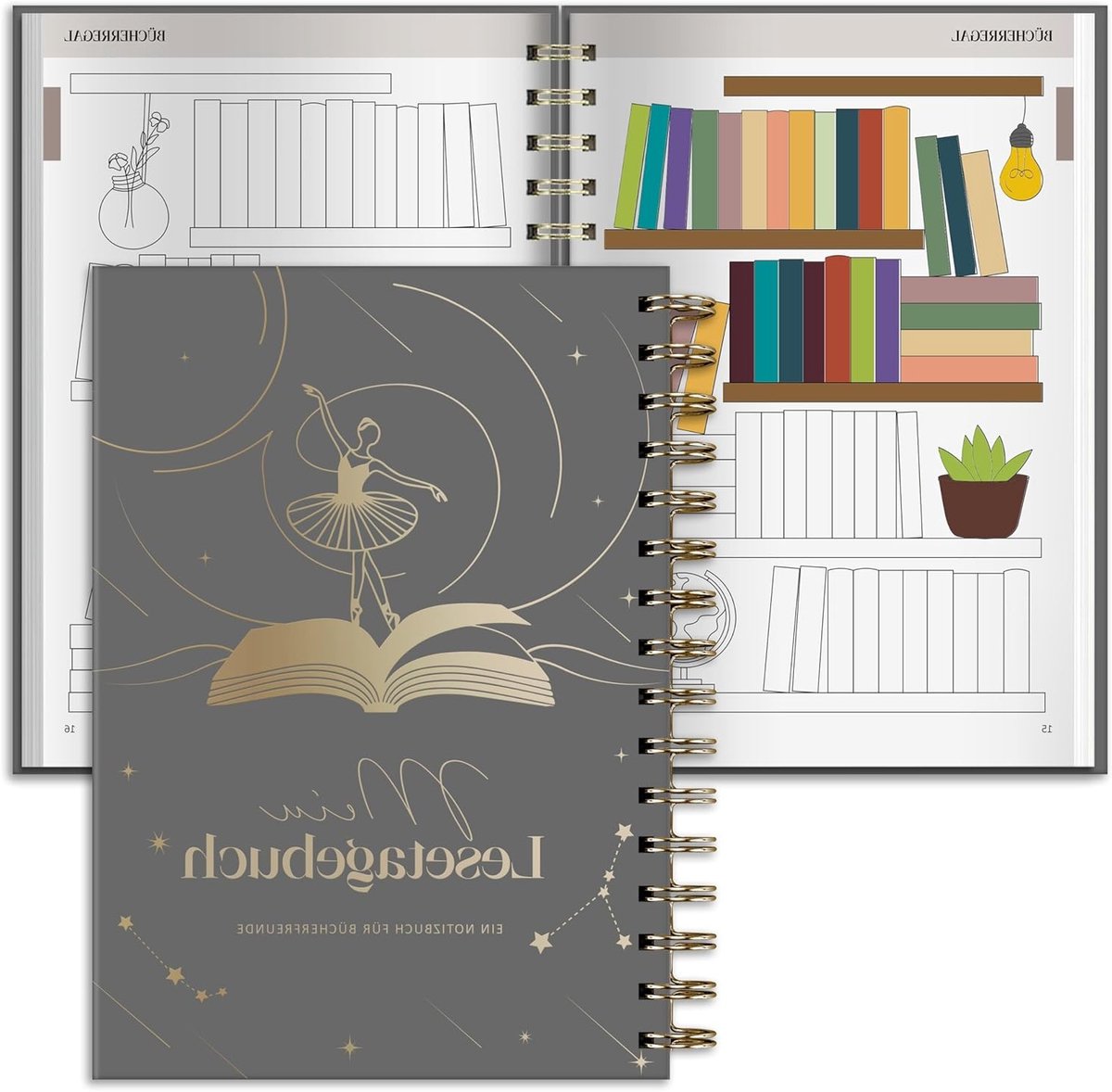 Ballet Journal met Donkergrijze Kaft, Perfect voor Notities en Creatieve Ideeën