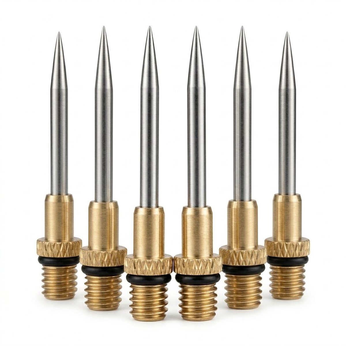 Koperen dartpunten 40 mm - stalen darttips vervangingspunten voor steel tip darts - universele dartpunten voor precisie en duurzaamheid - dart accessoires voor heren en dames - set van 6 dartpunten