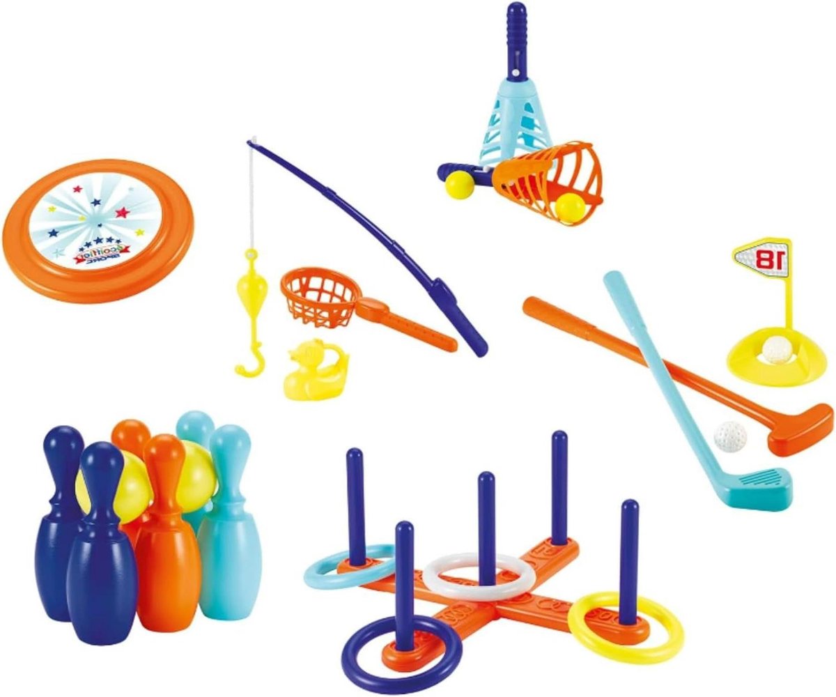 Sportspelletjes Set - Buitenspelletjes Kinderen - Actieve Spelletjes Buiten - 6 Verschillende Spellen - 50 x 11 x 36 cm
