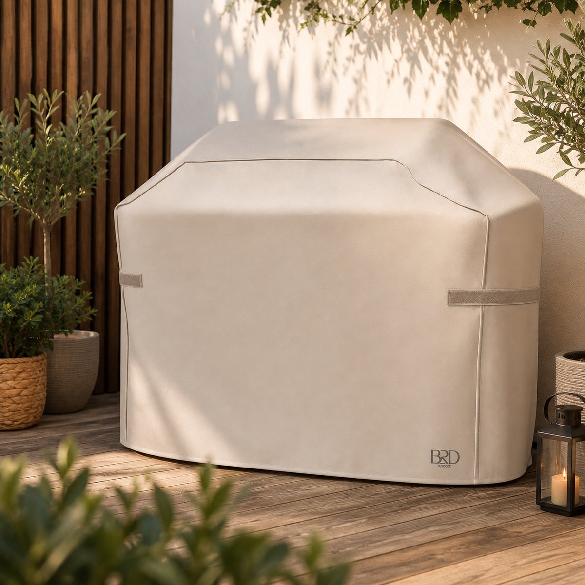 BRD® BBQ Hoes Beige L - 183x66x130cm - Regenhoes Gas Barbecue