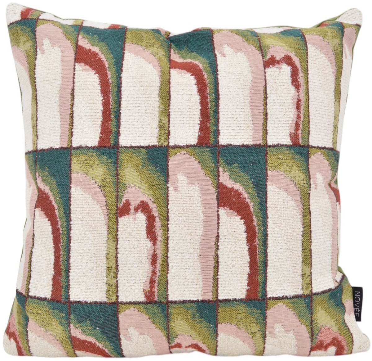 NOVÉE Sierkussen Modern Pattern | 45x45 cm | Polyester/Acryl groen