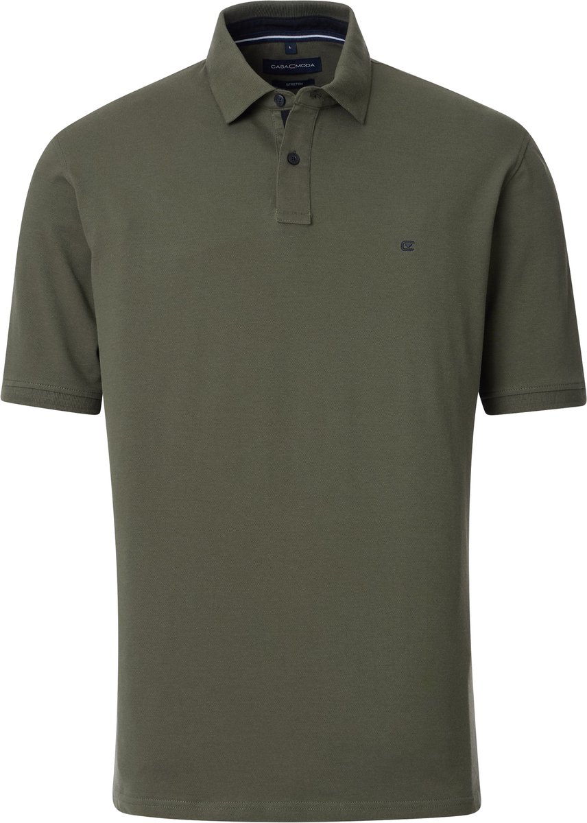 Casa Moda Poloshirt Donkergroen - Maat L - Heren