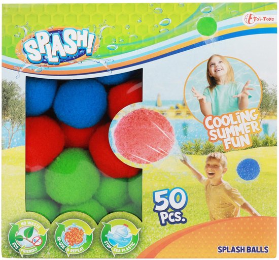 Splash - Super Splash Balls - 50 pièces - Ø5cm - Respectueux de l'environnement