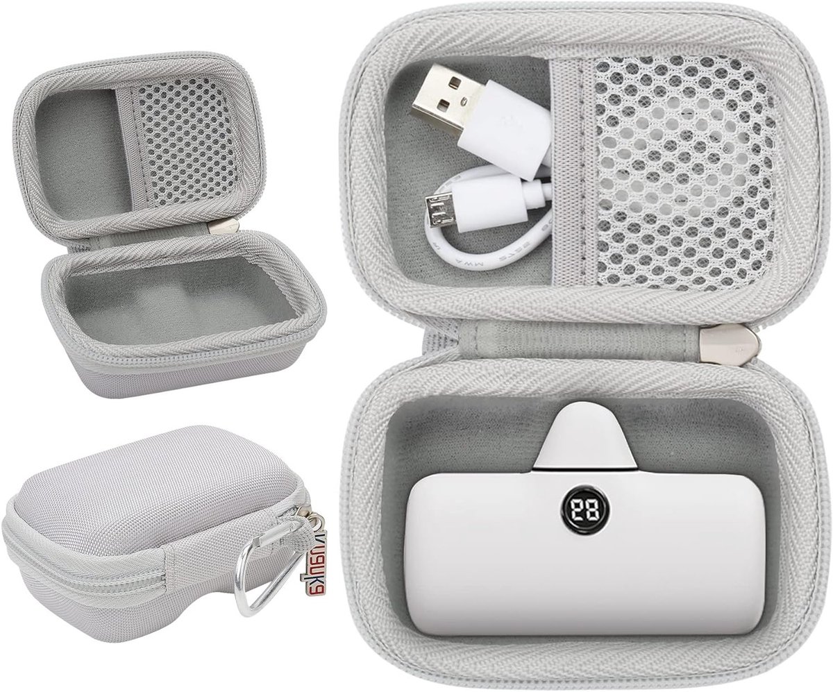 Duurzame Hard Case voor Compacte Oplader en Externe Batterij voor Mobiele Telefoons met Oplaadkabel