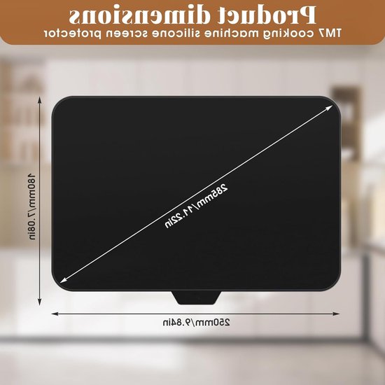 Siliconen displaybescherming voor Thermomix TM7, krasbestendig, waterdicht en stofdicht, accessoires voor keukenmachines, zwart, ideaal voor optimale bescherming van Merkloos — afbeelding 5