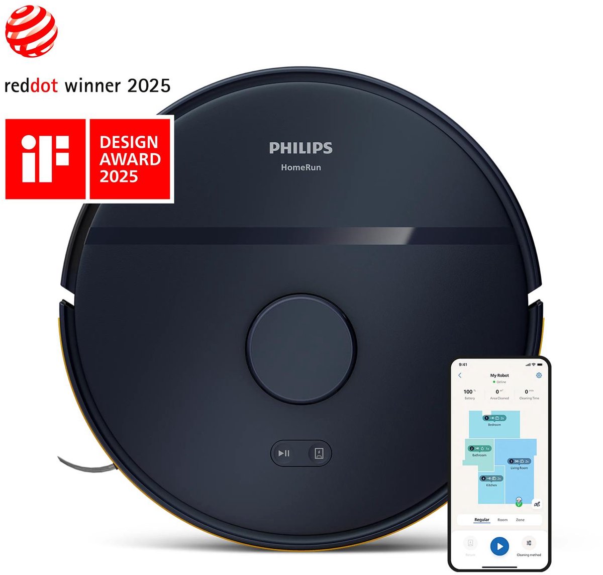 Bol.com Philips 2000-serie XU2100/20 - Automatische Robotstofzuiger - Dweil - Leegstation aanbieding
