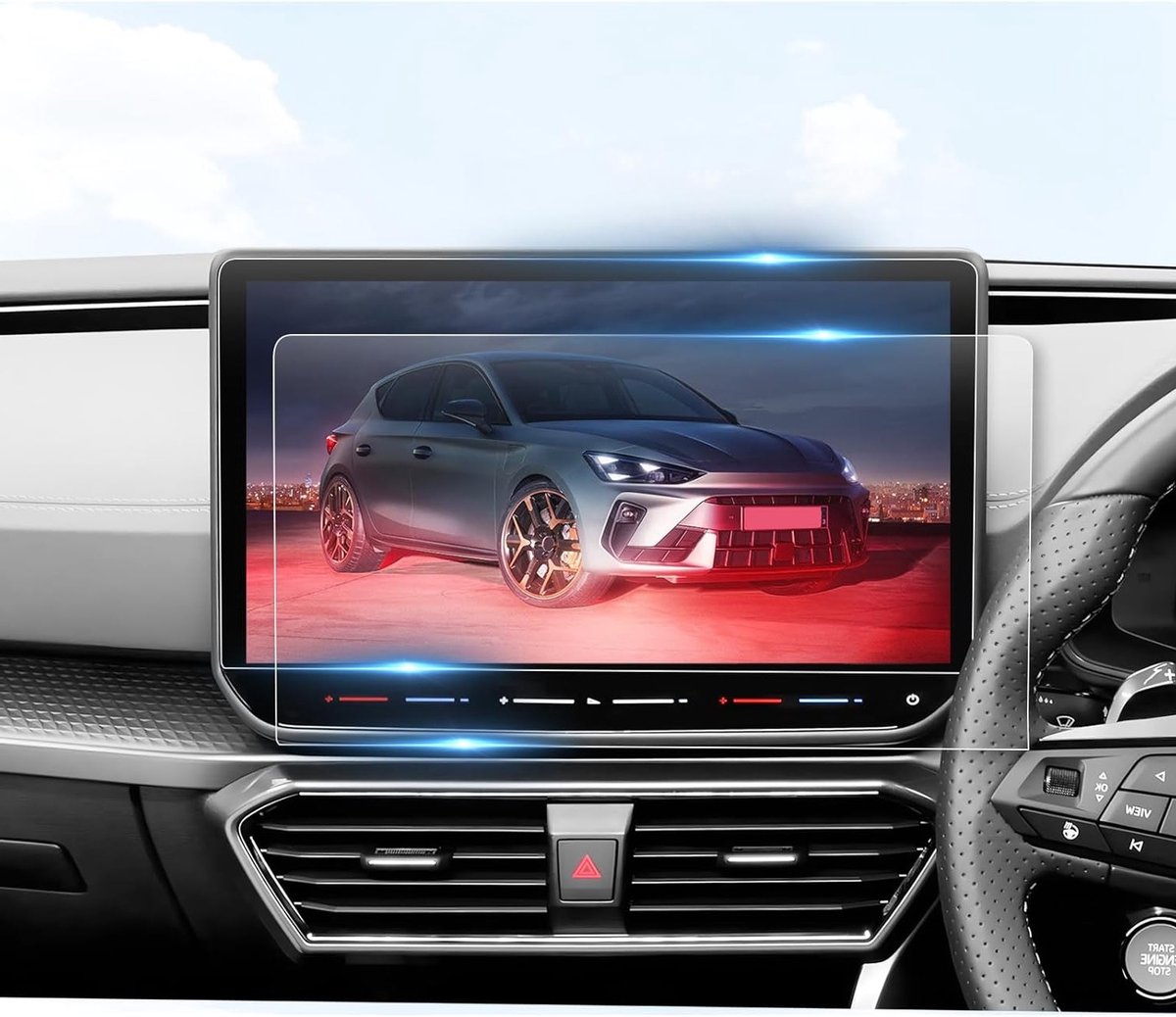 Navigatiefilm voor Cupra Formentor Facelift 2025, 12.9 Inch Nano Krasbestendige Screen Protector, Accessoires voor Bescherming en Gebruiksgemak (Set van 2)