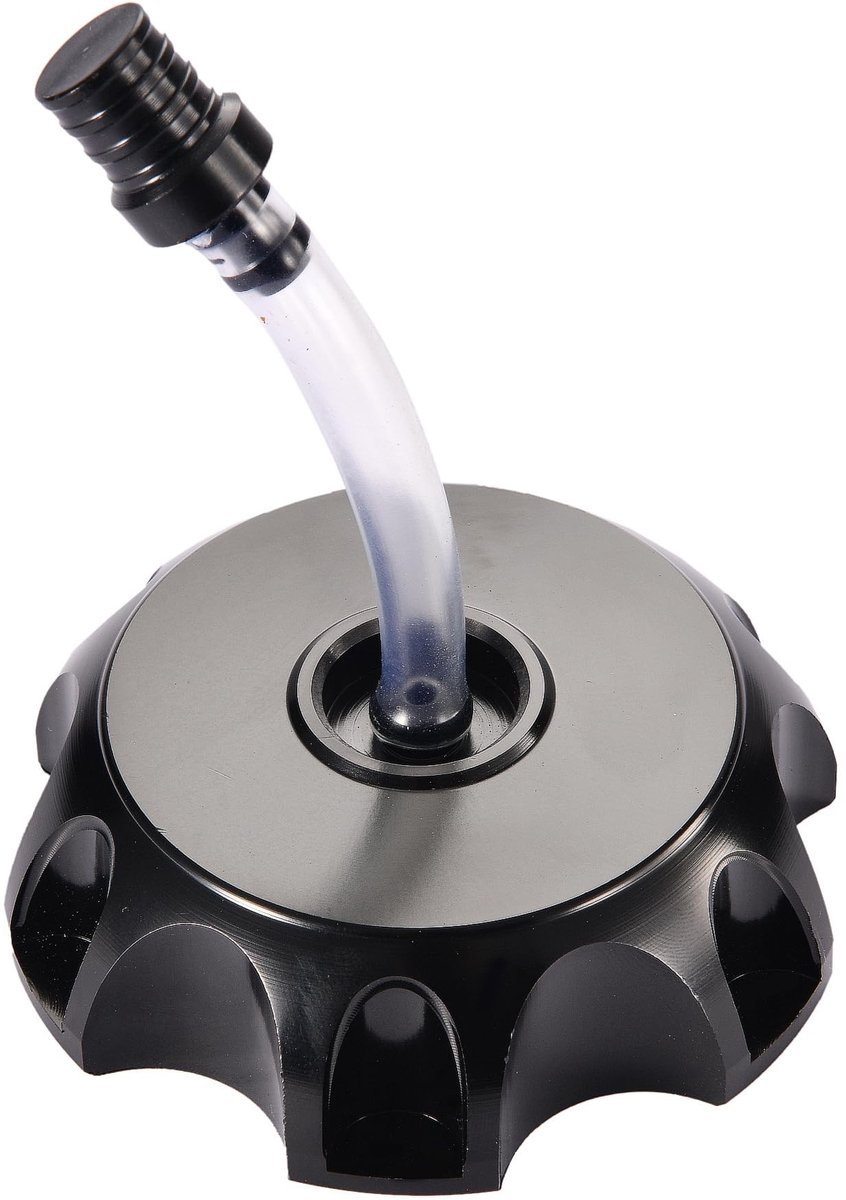 Dailygoody - Tankdeksel Aluminium - Vervanging Dirt Bike - Black - Geschikt voor Thumpstar Ttr Lifan Kayo Taotao Kazuma - Met Ventilatieslang