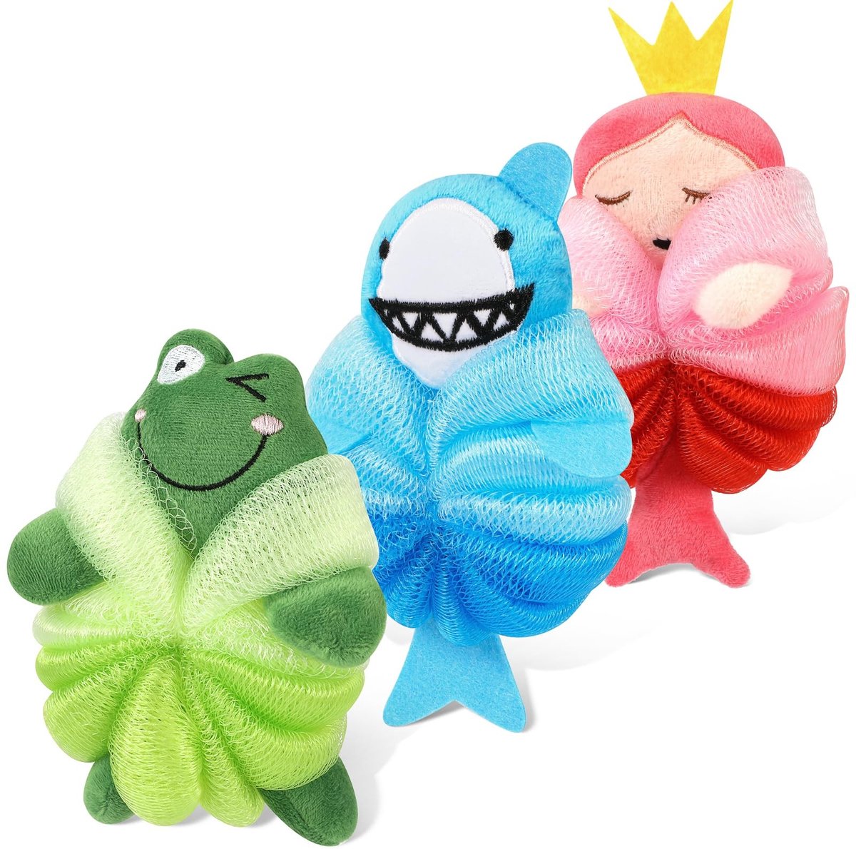 Dailygoody - Wasbare Douchebloemen - Schattige Badbloem - Dierenvorm - Kinderen - Lichaamsscrub - Badervaring - Zacht Mesh
