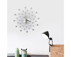SnelShoppen - GOTOTOP DIY 3D Wandklokken, Moderne Creatieve Design Metalen Wandklok Diamant Decor Klok voor Woonkamer Slaapkamer Zwart Goud