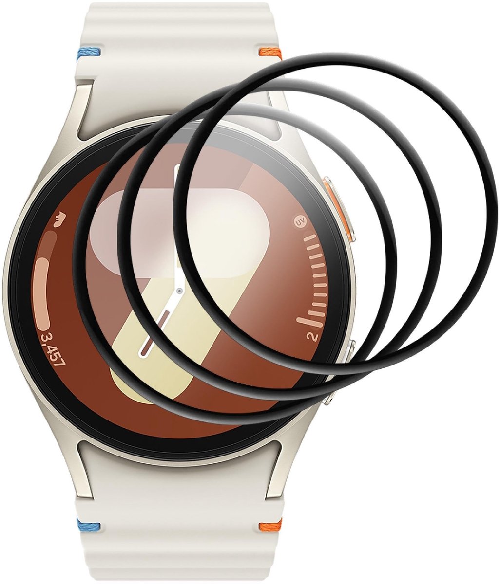 Dailygoody - Schermbeschermer Samsung Galaxy Watch 7 40 mm - Volledige dekking - Bubbelbestendig - Slijtvast - Bescherming voor smartwatch - Composiet