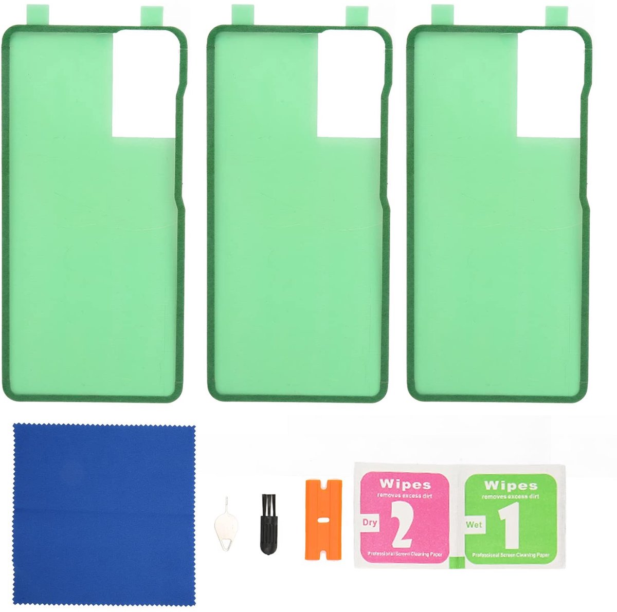 Dailygoody - dubbelzijdige plakband - sterke hechting - 3 stuks - geschikt voor Galaxy S20 FE - handige tape - pre-cut - gebruiksvriendelijk
