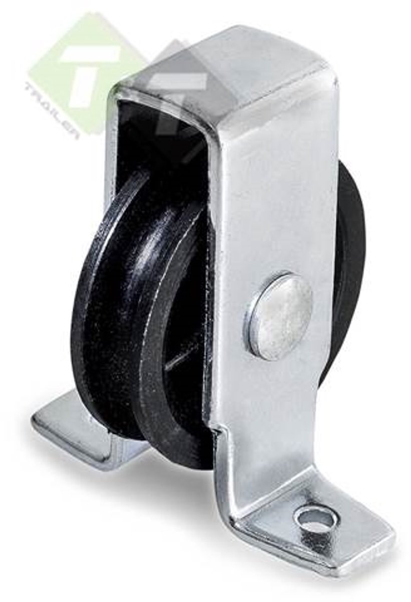 Staande katrol - 40 mm katrol 6.5mm diameter kabel - katrol met voetplaat
