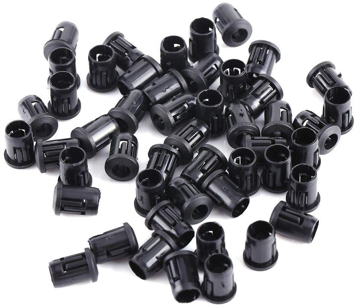 Dailygoody - Diode Holder - LED Socket - Duurzaam nylon - 5mm - Lichtgevend - Handig - 50 stuks